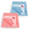 LuvLap Instadry Waterproof Baby Dry Sheet, Extra Absorbent Anti-Piling Fleece Bed Protector, Pack of 2, Small, Sky Blue