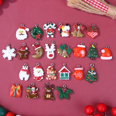24 szt. Mieszany Styl Świąteczne Charms Bałwan Święty Mikołaj Choinka Pingwin Renifer Wisiorek Do Akcesoriów Jubilerskich DIY