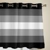 Black And White Gradient Stripes Window Curtains for Living Room Bedroom Curtain Modern Kitchen Blinds Drapes Curtains