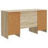 Desk Sonoma Oak Finish 142.5 x 50 x 75 cm Particleboard