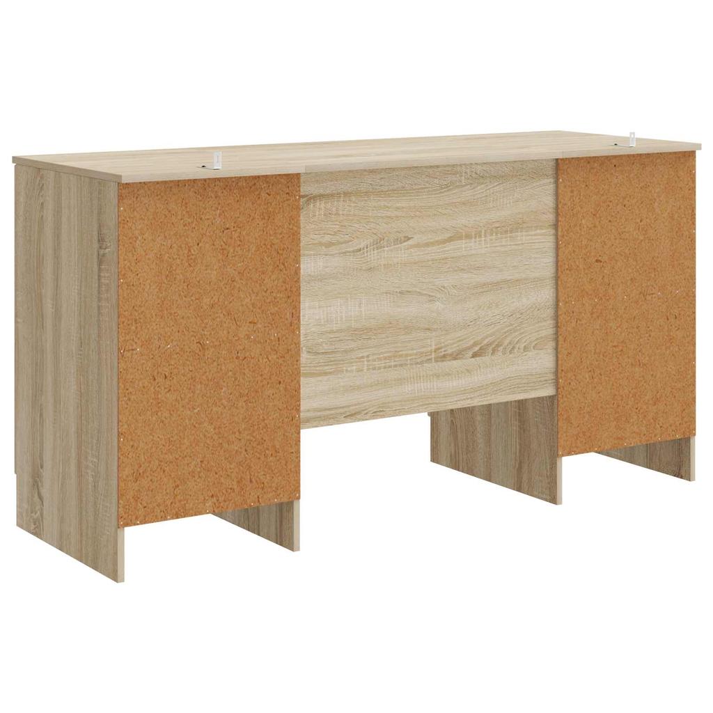 Desk Sonoma Oak Finish 142.5 x 50 x 75 cm Particleboard
