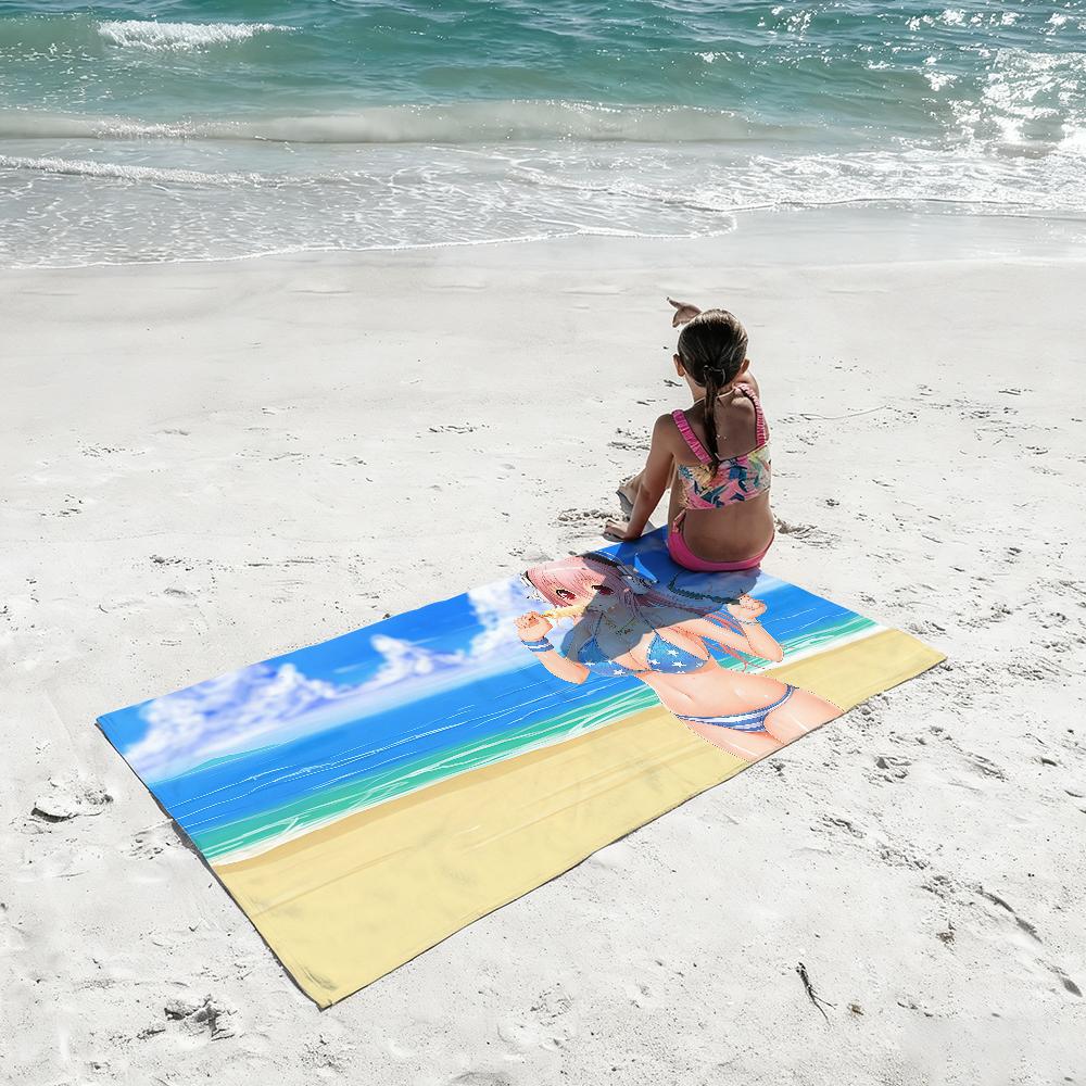 Cute Super Sonico Towel Quick Drying Beach Towels Are Suitable For Swimming Pools Camping Yoga And The Gym