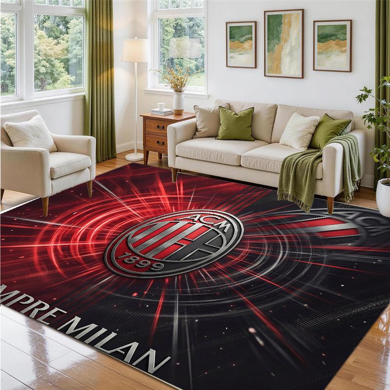AC Milan Design Crystal Velvet Rug Soft Decorative Mat for Bedroom Entrance