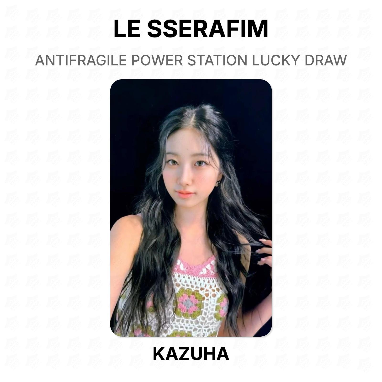 LE SSERAFIM ANTIFRAGILE POWER STATION LUCKY DRAW Official Photocard KAZUHA