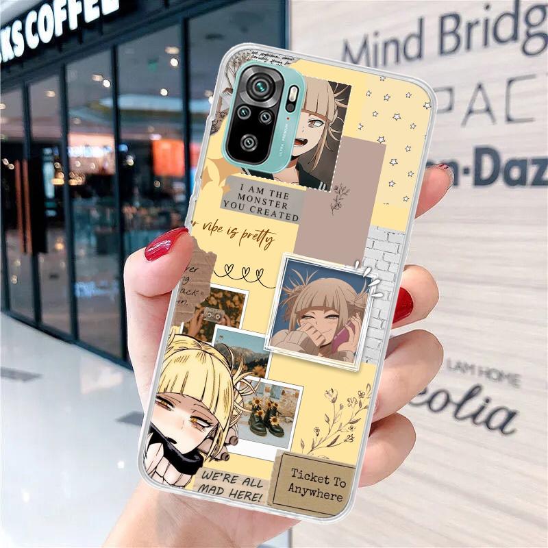 Himiko Toga Anime Soft Phone Case For Xiaomi Redmi Note 13 14 15 Pro Plus 12S 12 14S 11S 11E 10 10S 11 11T 5G 4G Cover Coque Red
