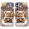 Handmade PU Leather Flip Case for Samsung Galaxy A35 (A356E/A356B/A356U)- Anti-Slip Shockproof Cover with Wrist Strap & Heart/Rose Cat Designs