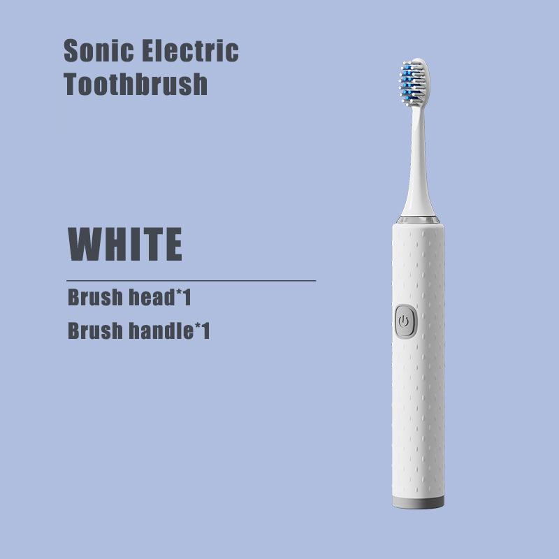 Elektrický zubní kartáček s měkkými štětinami DuPont kartáčková hlavice IPX7 Vodotěsný, bateriově napájený přenosný sonický zubní kartáček Specialized pro dospělé