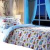 Car Trucks Diggers Cartoon Pattern 3d Digital Printed Bed Set With Polyester Cotton For Kids Bedroom Decor