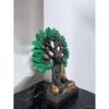 Tree Buddha Statue Showpiece Idol Home Decor Items for Living Room and Gifts Decorative Showpiece - 24 Cm  (Resin, Black, Green, Gold)