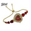 Classic Wristwatch for Ladies Women's Heart Shaped Bracelet Watch Rhinestone
