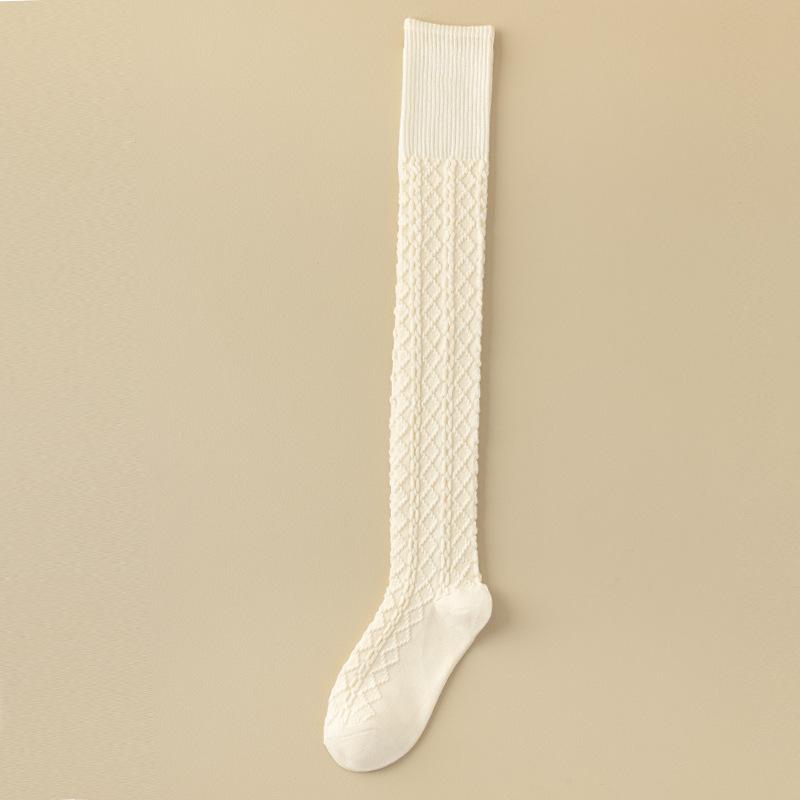 Socks, Women'S Over The Knee, Wool Socks, Twist Pattern, Anti-Slip, High-Top, Warm, Slimming, Slimming, Knee Pads, Long Stockings