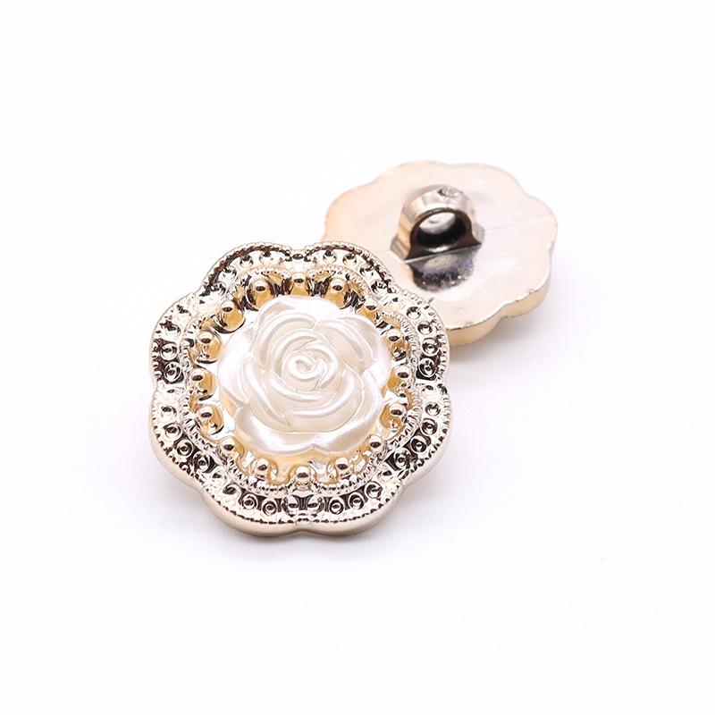 High-End Pearl Plastic Buttons, Women'S Clothes Coat Coat Buttons, Versatile Oil Round Decorative Buttons