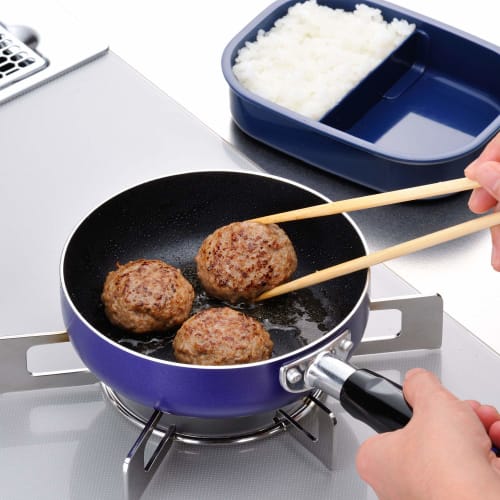 Wahei Freiz Small Frying Pan, 16cm, For Gas Fire Only, With Lid, Lunch Box, Small Cooking, PFOA Free, Fluororesin Processing