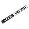 RE333D Metal V6 4WD Logo Car Trunk Badge Emblem Rear Body Tailgate Adhesive Badge For Toyota Prado Land Cruiser 4Runner Highlander