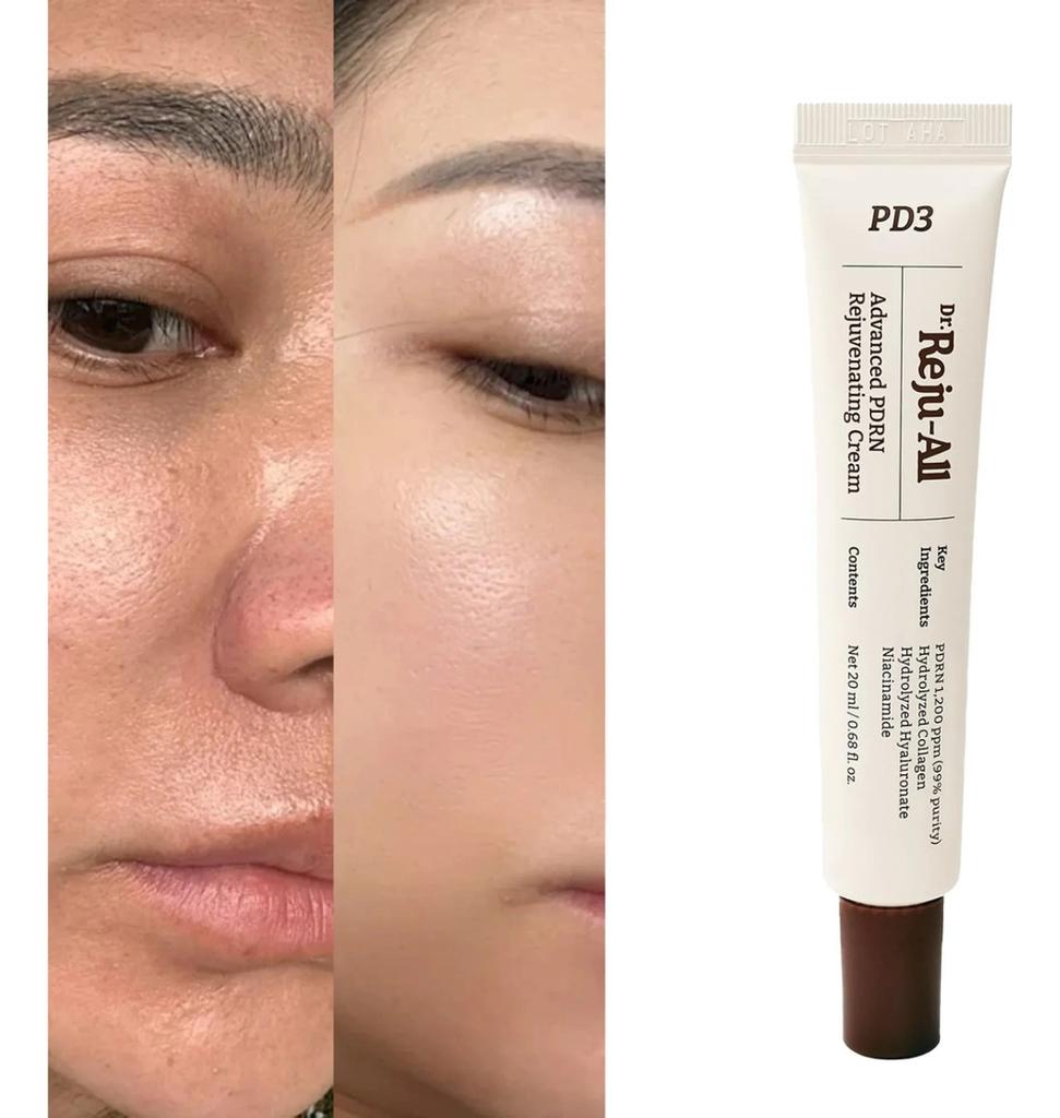 PD3 Advanced PDRN Verjüngende Creme 20ml 0.68fl oz, PDRN & Kollagen Niacinamid Gesichtscreme, Feuchtigkeitsspendende Gesichtshautpflegecreme