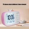 TV Shape Digital Display Alarm Clock With Thermometer and Calendar for Student Bedroom