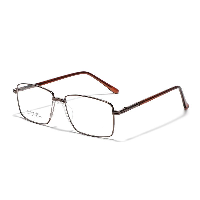 Glasses Square Metal Saddle Nose Pad Literary Retro Flat Glasses Women Commuter Glasses Men