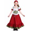 Dziecięcy Kostium Długiej Spódnicy Oktoberfest - Bordowa Spódnica Taneczna