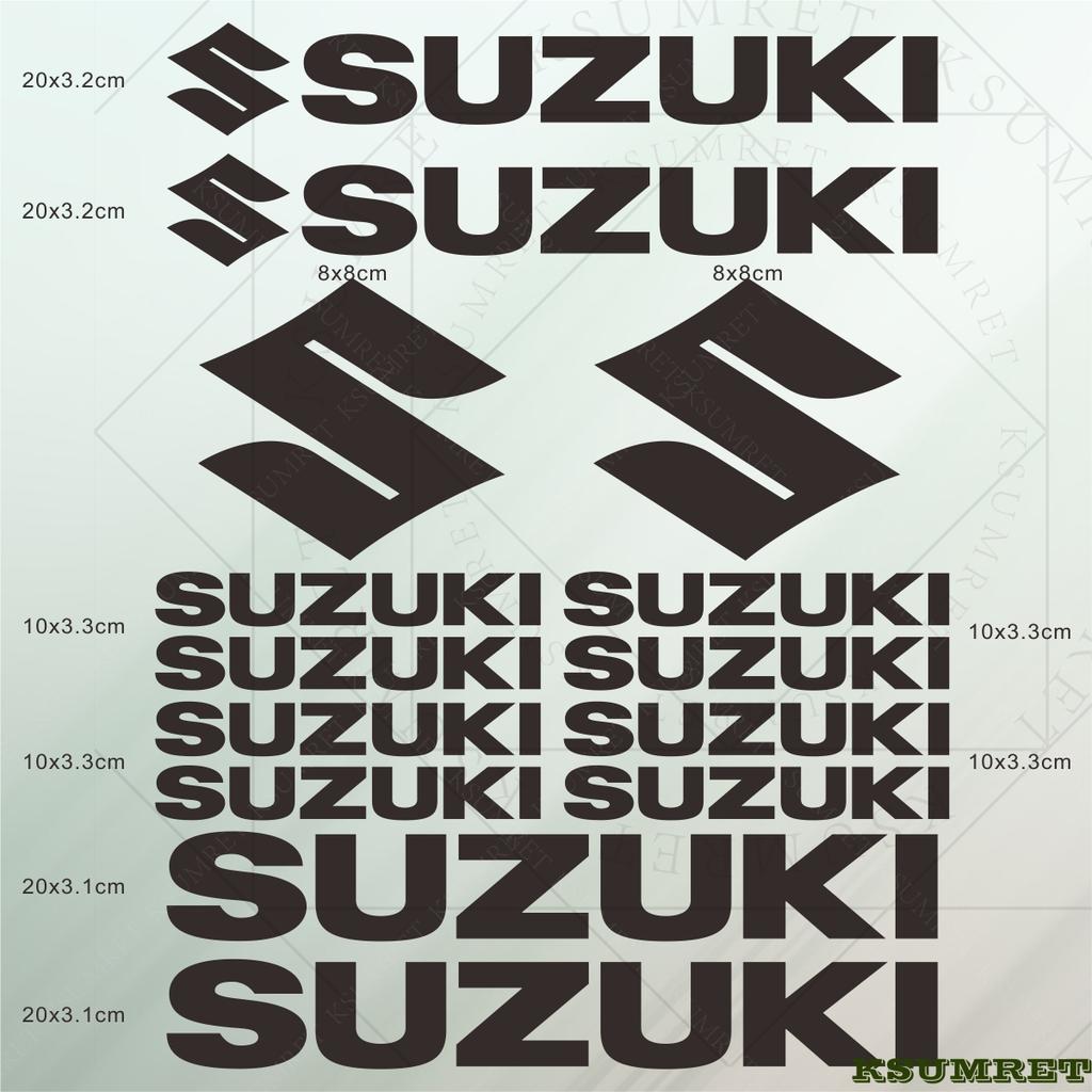 For Suzuki Motorcycle Sticker Decals Helmet Logo Set