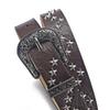 Elegant PU Belt With Star Embellishments Trendy Soft Belt With Adjustable  Accessory for Dress or Jeans