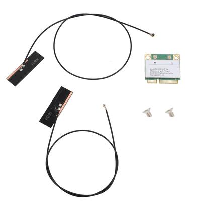 Mini PCI E WiFi 7 Kart 8774Mbps 2 Bant Gigabit Kablosuz Ağ Kartı BE200HMW Antenli PC İçin