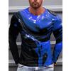 Fashion Cool Texture Pattern T-Shirts For Men Colorful 3D Printed T Shirts Summer Casual Long Sleeves Loose Round Neck Tops