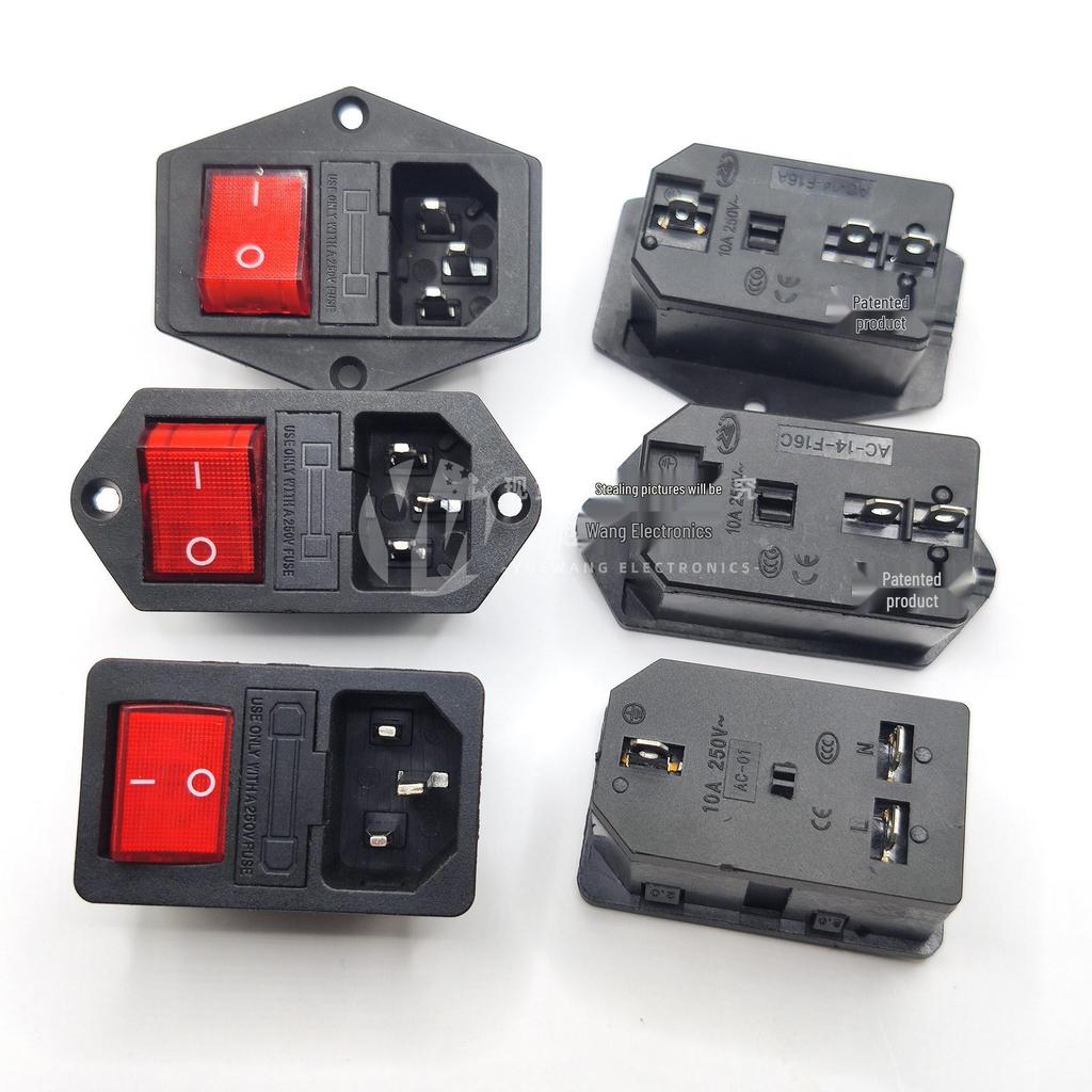 10A High Power AC Socket with KCD4 Switch - Direct Plug-in, Simple Wiring