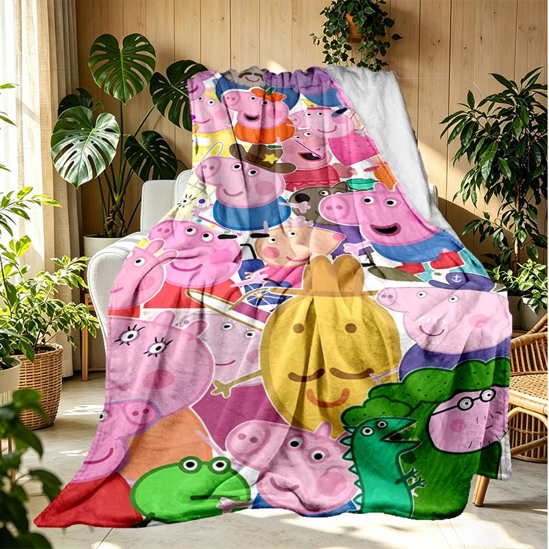 Cartoon animation Pattern Blanket for Home Decoration, Bed, Sofa, Car Travel, Camping, Suitable for All Seasons, Birthday Christmas Gift