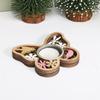 Heart-Shaped Wooden Candle Holder, 3D Carvings Wood Tea Light Holder Home Table Decor Wood Candlesticks Holders Valentine's Day Wedding Birthday Gift