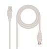 NANO CABLE USB 2.0 Cable Nanocable 10.01.0304/ Usb Male - Usb Male/ 3m/ Beige