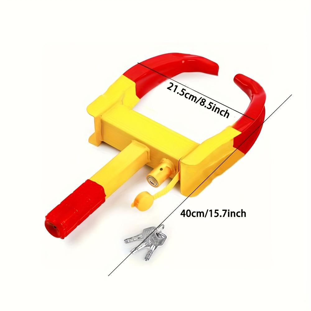 

Stainless steel heavy duty tire lock. Nine-hole adjustable. Fits cars, trucks, RVs, trailers, bikes, motorcycles. красный