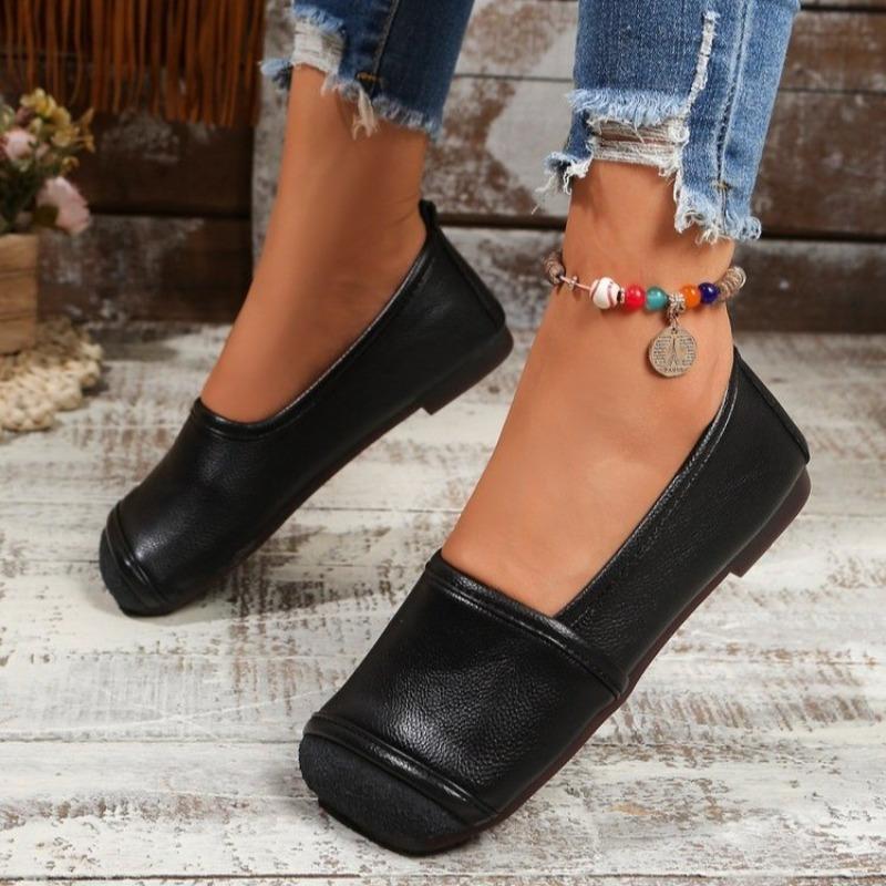 

Fashion 2025 Hot Sale Shoes Female Shallow Women s Flats Fashion Square Toe Daily New Retro Light Soft Bottom Best Seller Flat Low Heels 35
