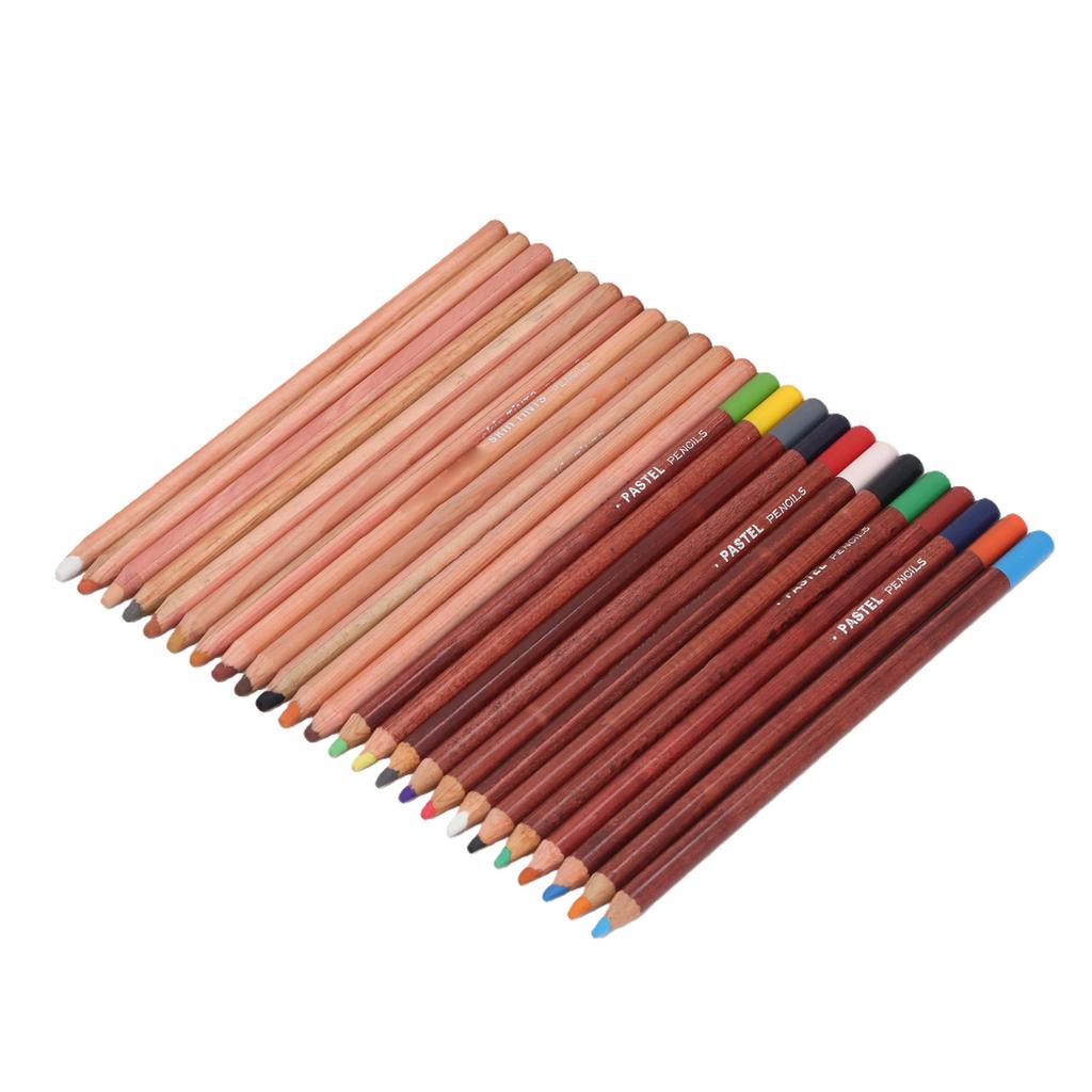 Soft Pastel Pencils 24 Colors Vibrant Drawing Pencil Set Professional Grade Pastels Art Supplies for Sketching Coloring