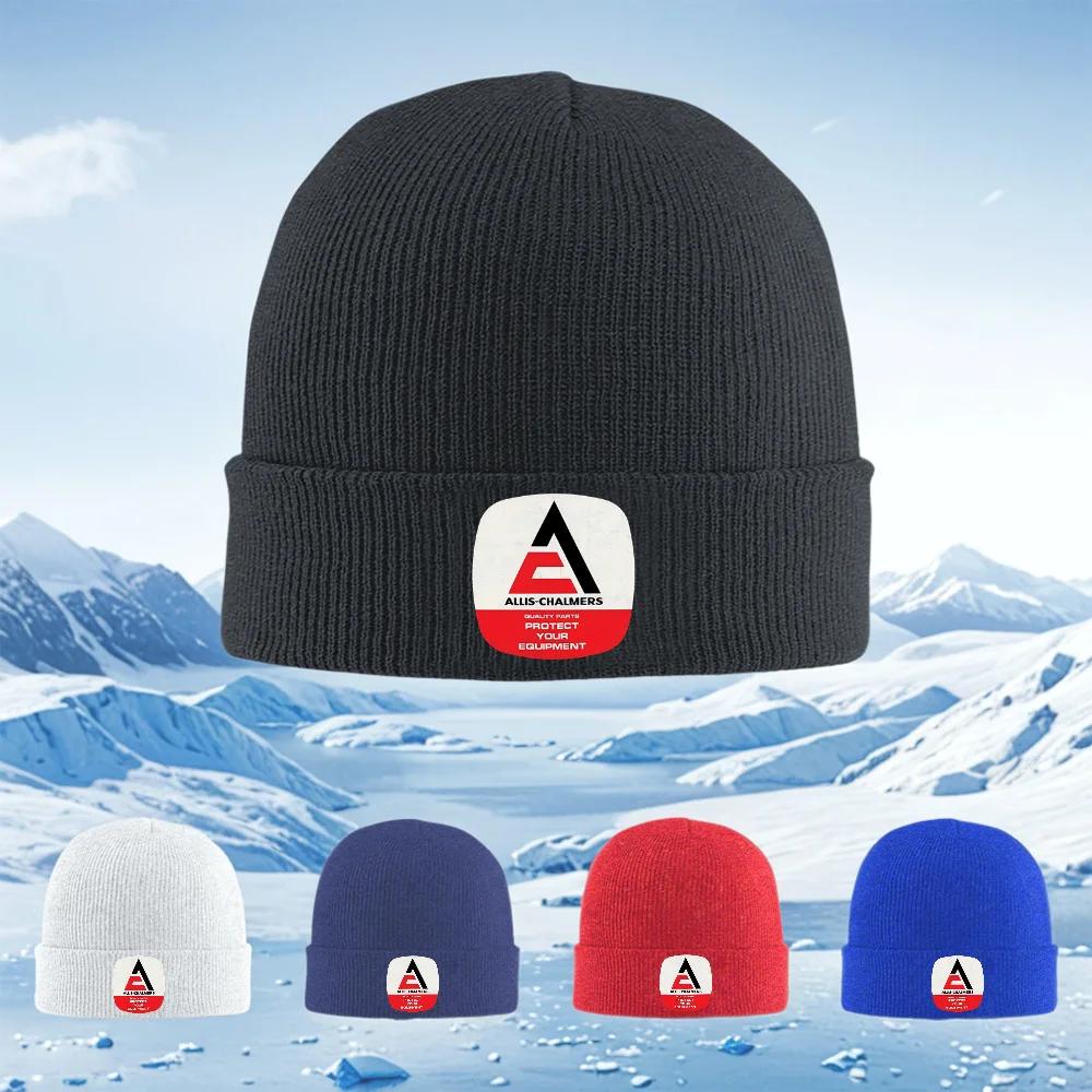 New Red A Black Triangle Design Logo Unisex Women Unisex Knitted Hat Beanie Pullover Cap Winter Thermal Warm Christmas Outdoor Cycl