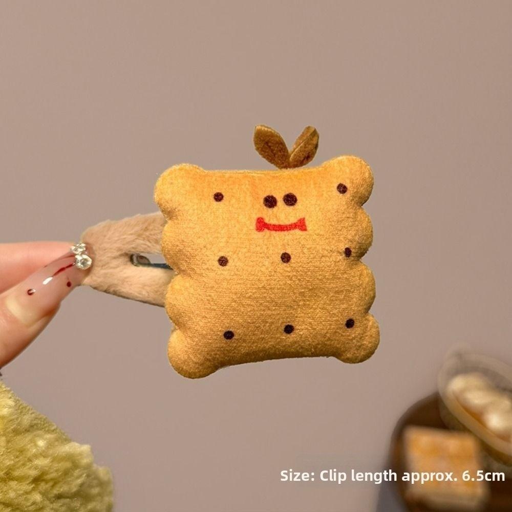 

Lightweight Hair Clips Hamburger/bread/cake Shape Flat Hairpin For Autumn Winter Biscuits