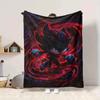 1Pc Dark Sonic Flannel Blanket, Soft And Comfortable, Casual Warm, Camping Travel, Christmas, Halloween Xmas Gift L1524