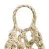 A03F-Handmade Cotton Macrame Plant Hanger Cotton Rope Woven Hanging Basket With Net Pouch Boho Macrame Plant Hanger