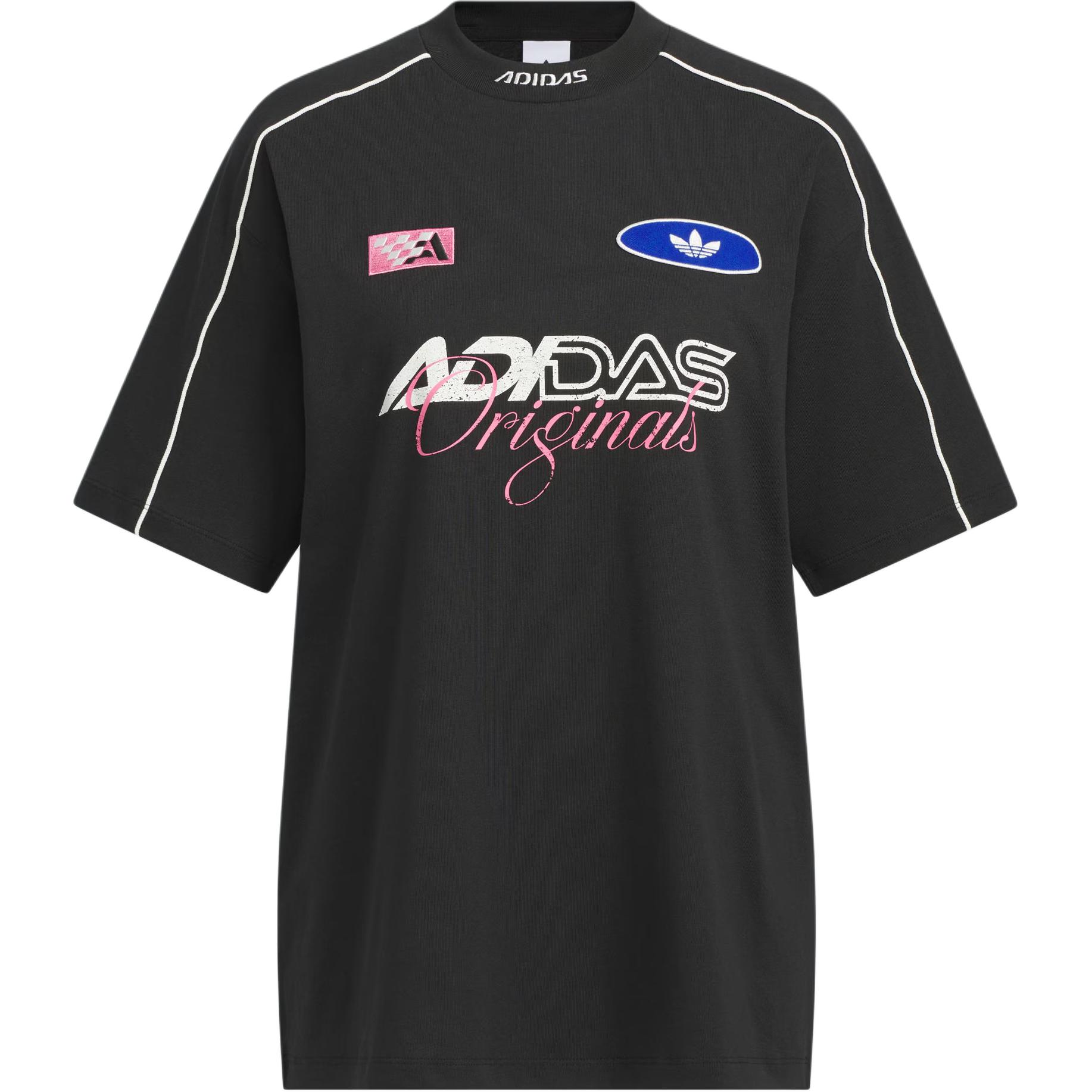 

Adidas Оригинальная футболка Originals Moto Gfx Модная Универсальная Удобная Спортивная с Коротким Рукавом Женские Топы KG6678 M