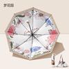 New hot-selling sunscreen two-color double-sided vinyl color umbrella three-fold sunscreen parasol sun umbrella