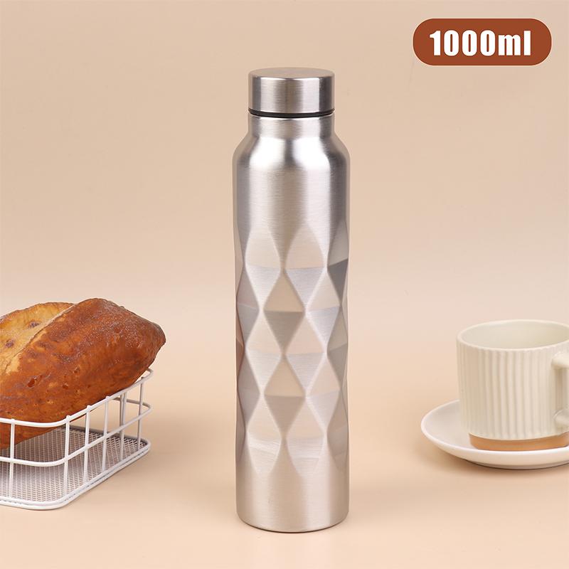 

1000Ml Large Capacity Single-Wall Stainless Steel Water Bottle Leak-Proof Sport Flask For Fitness Gym Camping 1000ml
