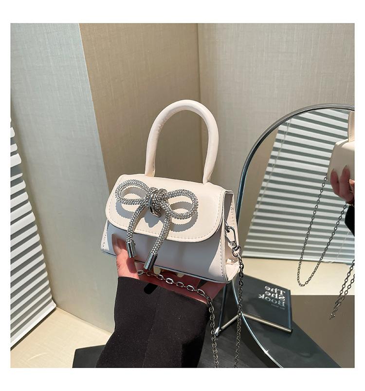 French Niche Design Premium Mini Bag 2025 Girl Bow Chain Lipstick Earphones Messenger Bag Tide