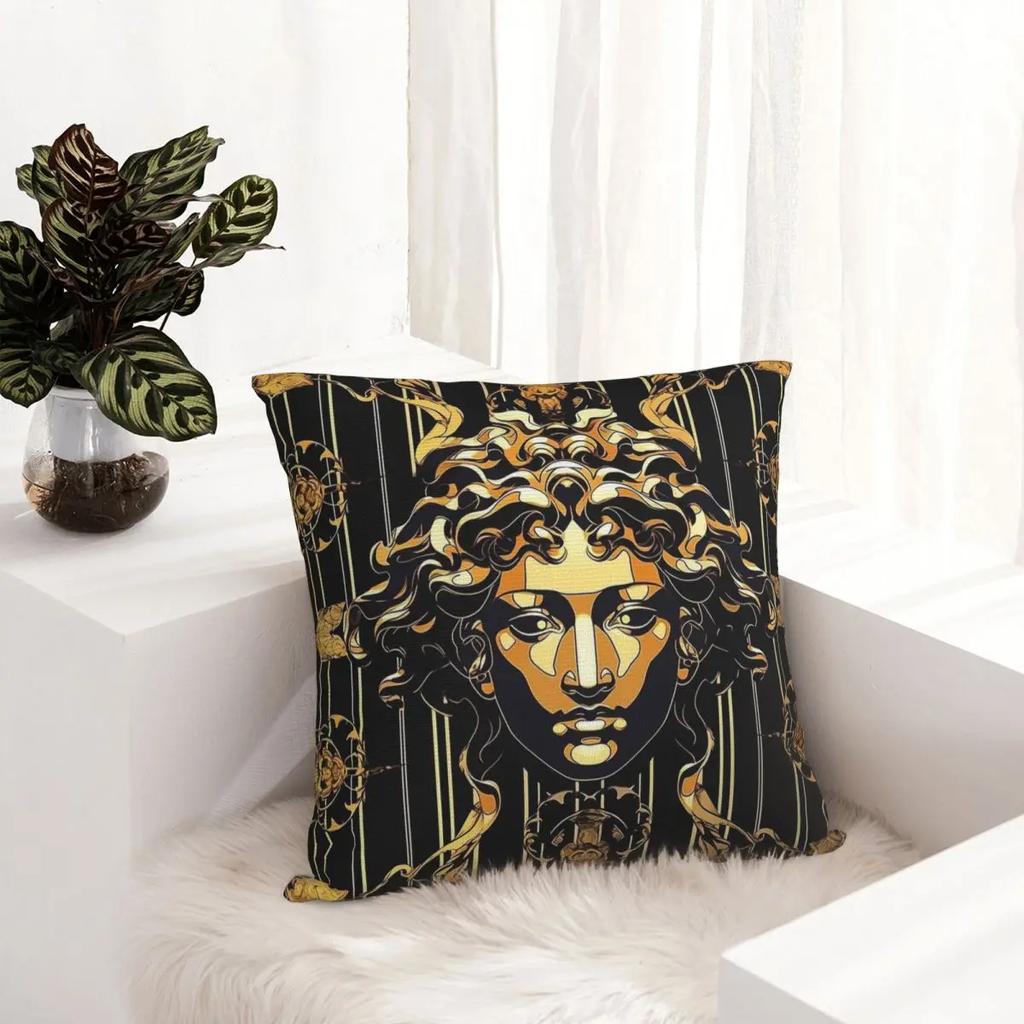 Medusa mit antikem kreativem Kunststil Nahtloses Muster Quadratischer Kissenbezug Kissenbezüge Kreativer Kissenbezug für Bett "x"