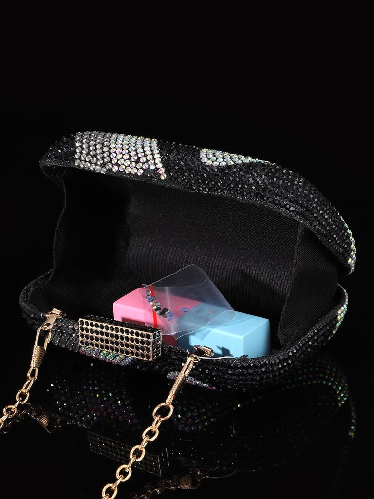 Europeisk och Amerikansk Kvällsväska för Damer med Diamanter och Kristaller för Fest och Bröllop