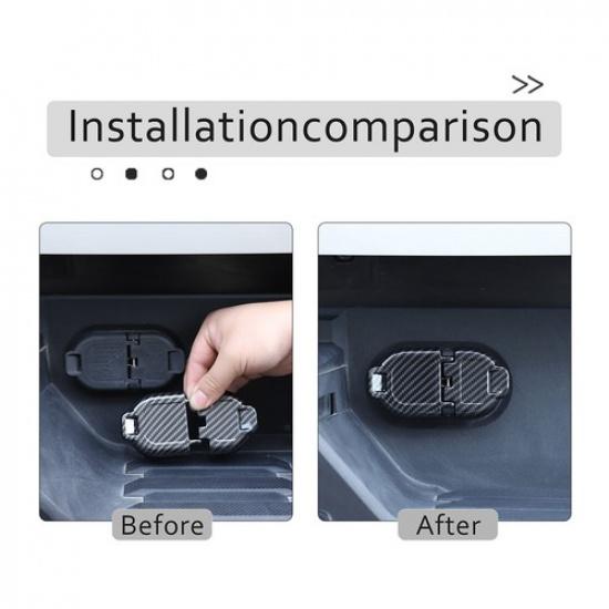 ABS Carbon Fiber Trailer Power Take-Off Cover Trim For Toyota Tundra -24