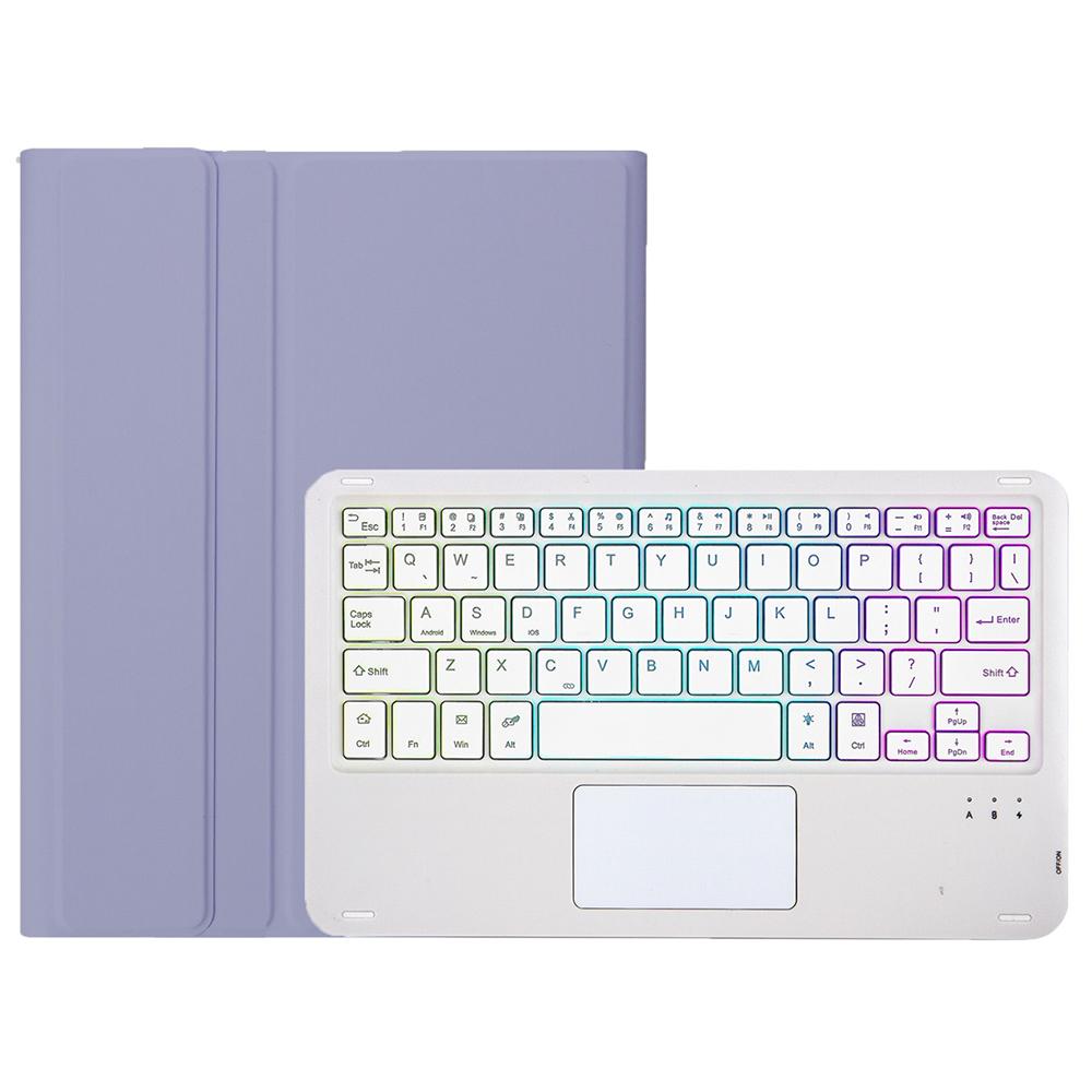 

AM29-AS Leather Case for Lenovo Tab 10.1 (2025)/Zhaoyang K10C/S10 TB-311FU/XC TBF1 2025 Bluetooth-Compatible Keyboard with Backlit Purple