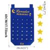 Ramadan Mubarak Countdown-Kalender Traditionelle Plüsch-Hängedekoration Islamische Muslimische Partyzubehör für Heimdekoration Eid-Feier
