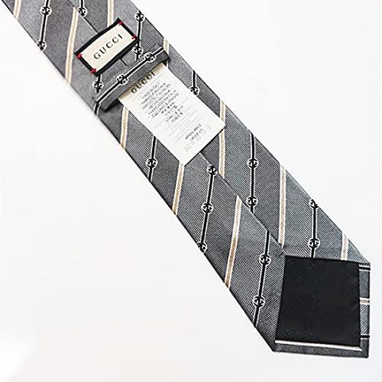 Gucci Gray Tie, Stripes, GUJ-828 [Used]