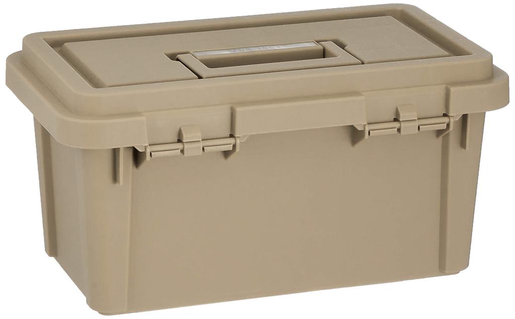 JEJ Astage S Series Toolbox Made In for Outdoor Storage and Sand 38cm Wide X 22cm Deep X 19cm High ST380S, Japan, Camping, Beige,