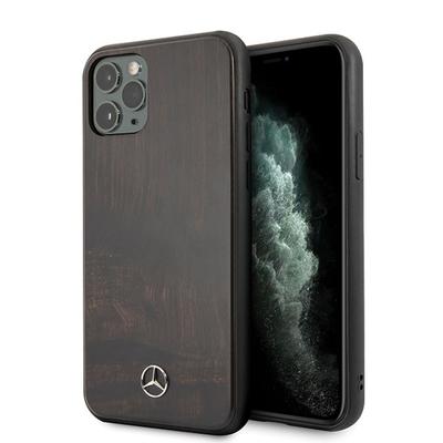 Case for iPhone 11 Pro Max Mercedes Wood Line Rosewood Brown