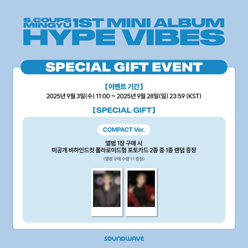 

[Предзаказ] S.COUPS X MINGYU(СЕМНАДЦАТЬ) - 1-Й МИНИ-АЛЬБОМ [HYPE VIBES] КОМПАКТНАЯ ВЕРСИЯ. (+Онлайн-выгода) POB SOUNDWAVE